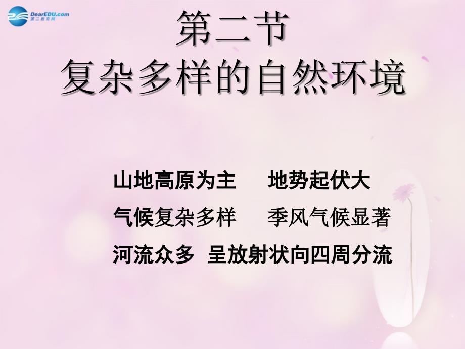 七年级地理下册 第六章 第二节 复杂多样的自然环境课件 (新版)商务星球版_第1页