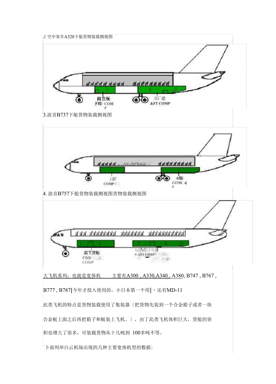 空运专业知识一主要机型及装载量_第3页