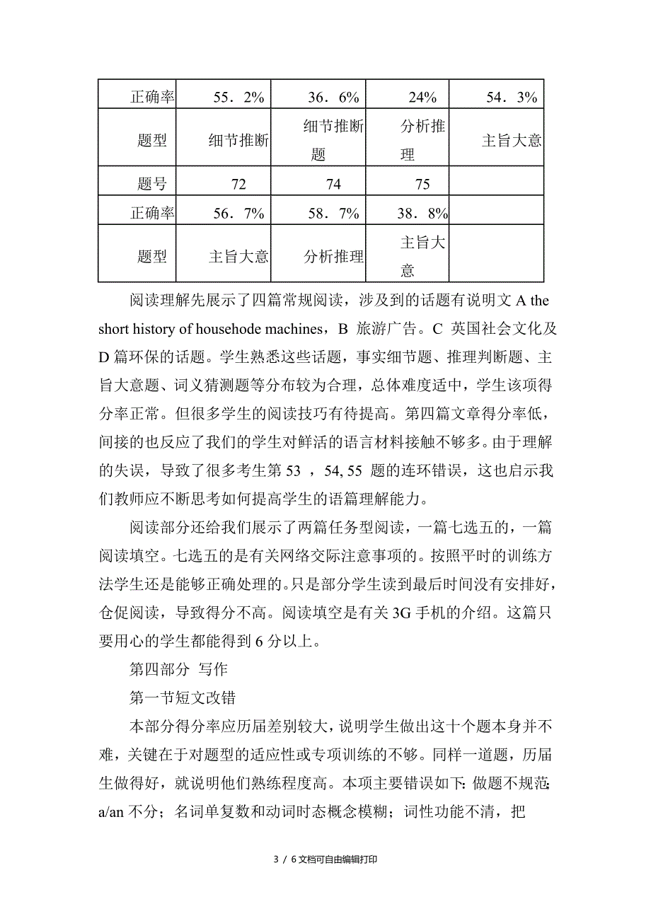 高三英语试卷分析_第3页