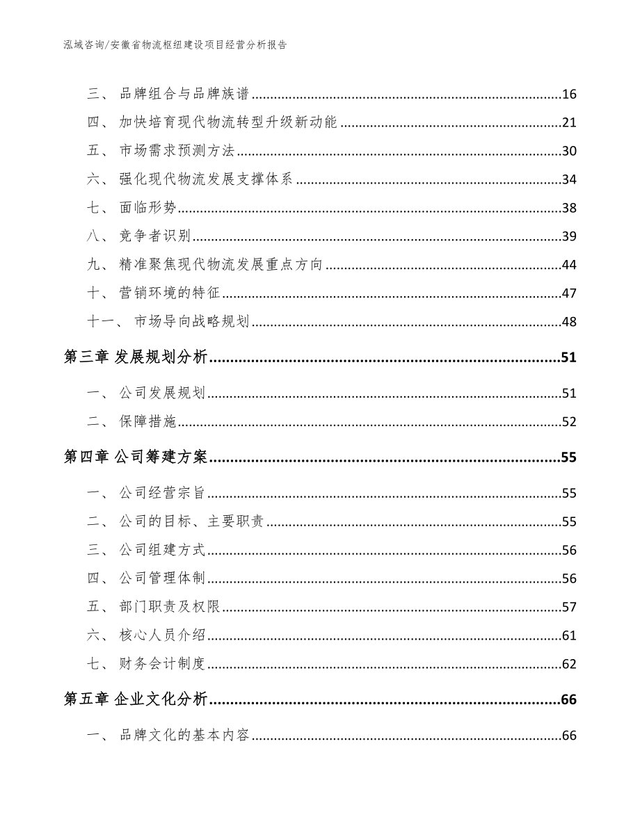 安徽省物流枢纽建设项目经营分析报告（模板）_第3页