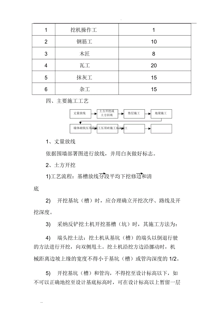 围墙砌筑垃圾清运和场地平整等工程施工方案.docx_第4页