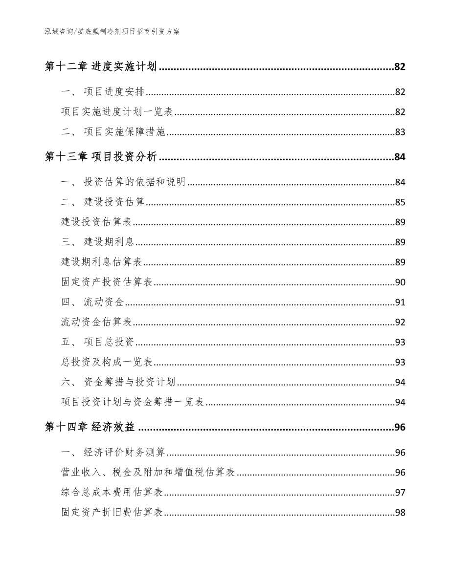 娄底氟制冷剂项目招商引资方案（模板范文）_第5页