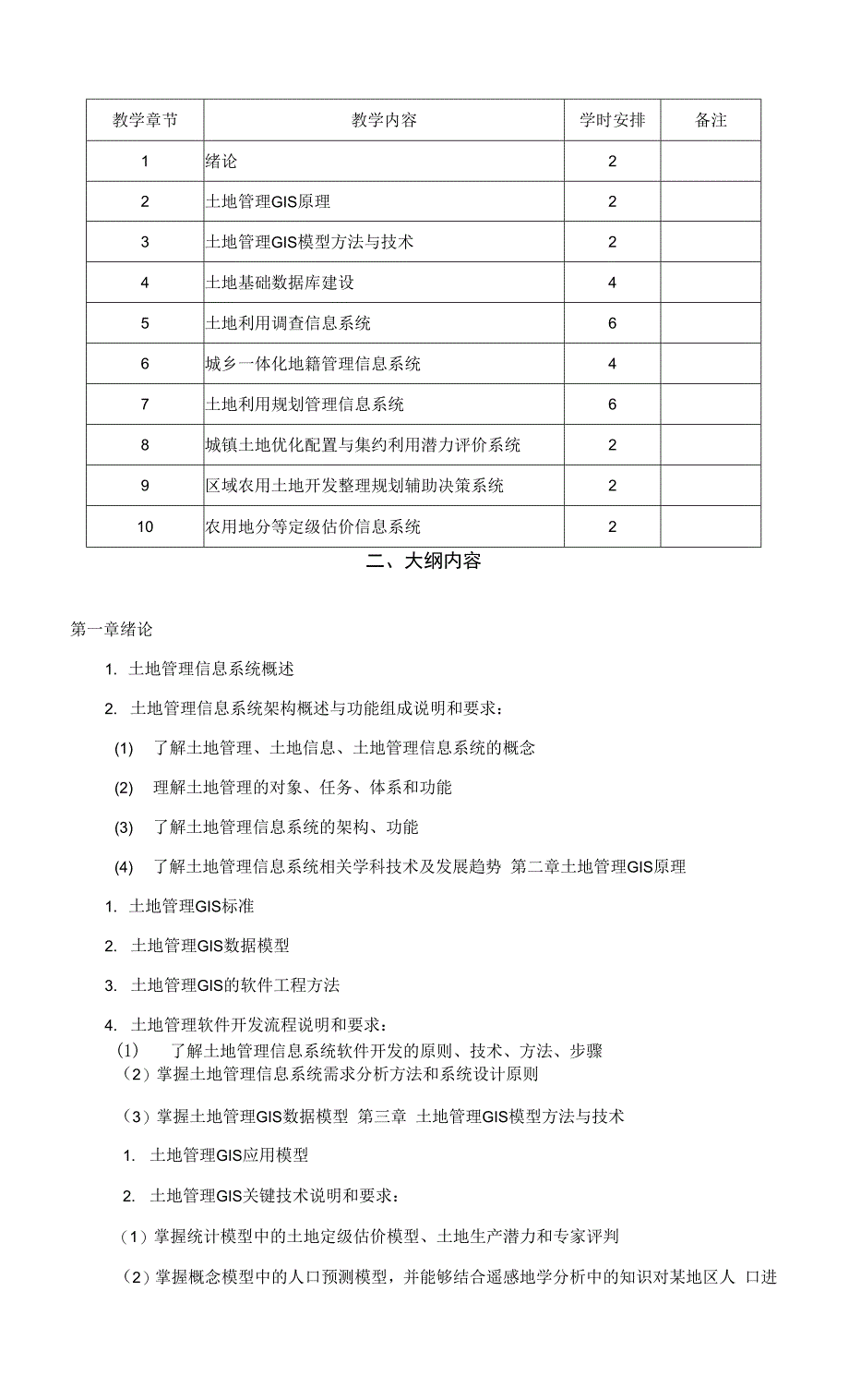 《土地管理信息系统》教学大纲.docx_第2页