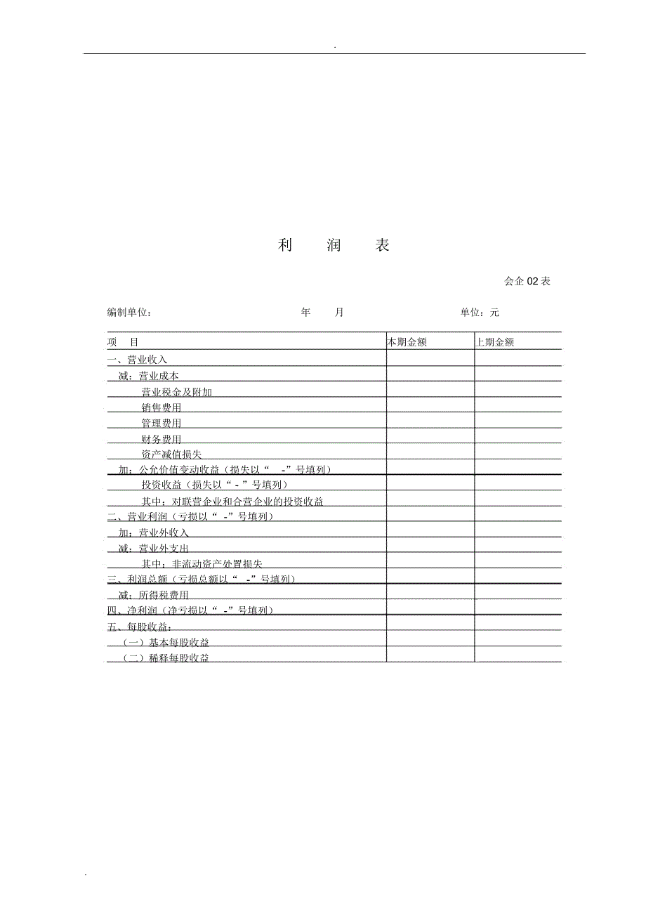 新会计准则全套报表模板_第2页