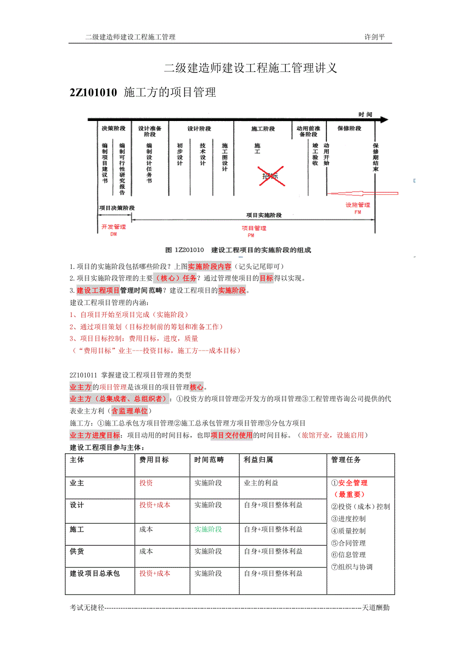 二级建造师施工管理讲义_第1页