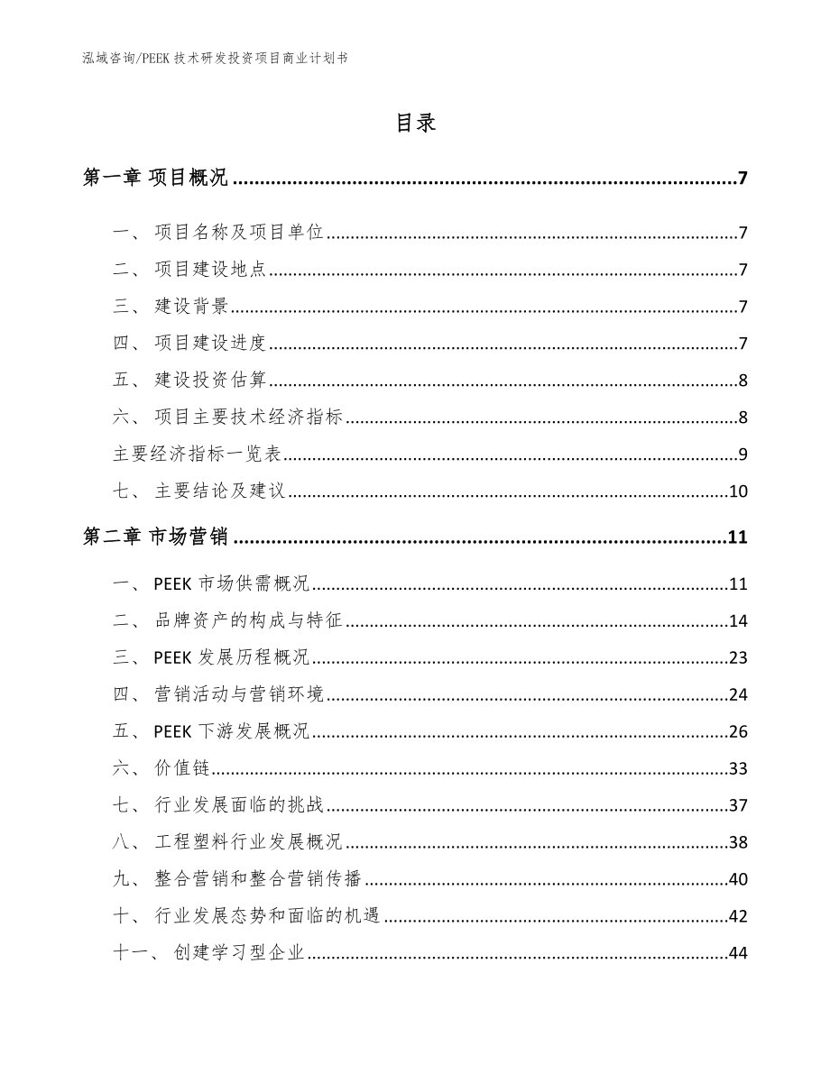 PEEK技术研发投资项目商业计划书_第2页