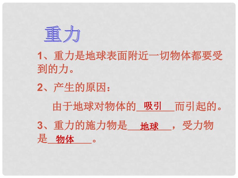 八年级物理全册 第六章 第四节 来自地球的力教学课件 （新版）沪科版_第3页