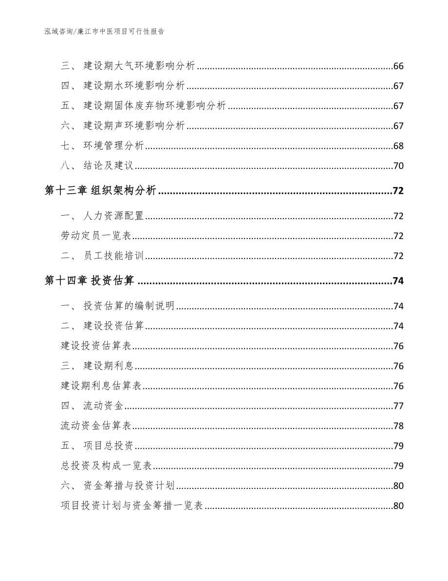 廉江市中医项目可行性报告模板范本_第5页