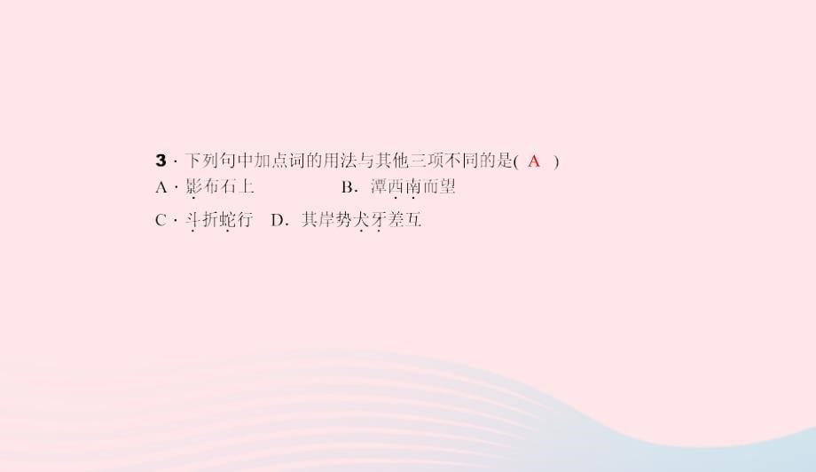 八年级语文上册第五单元19小石潭记习题课件语文版0506175_第5页