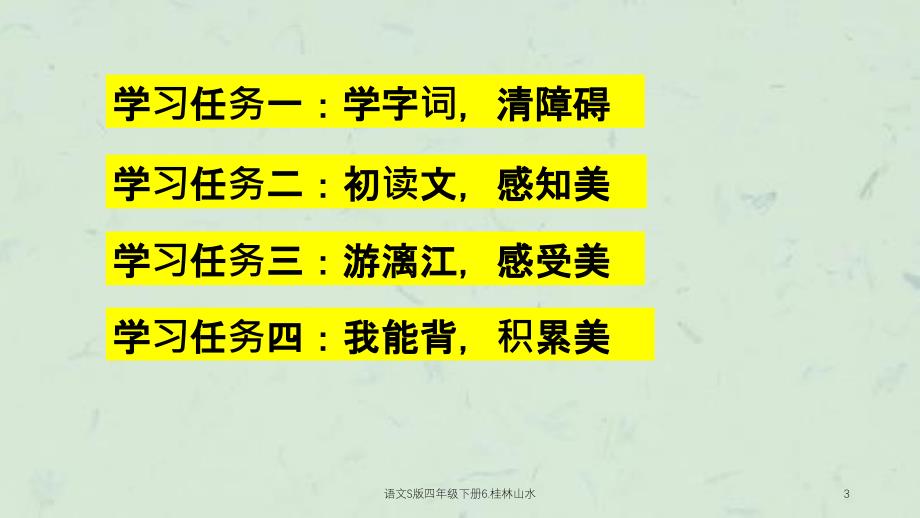 语文S版四年级下册6.桂林山水课件_第3页