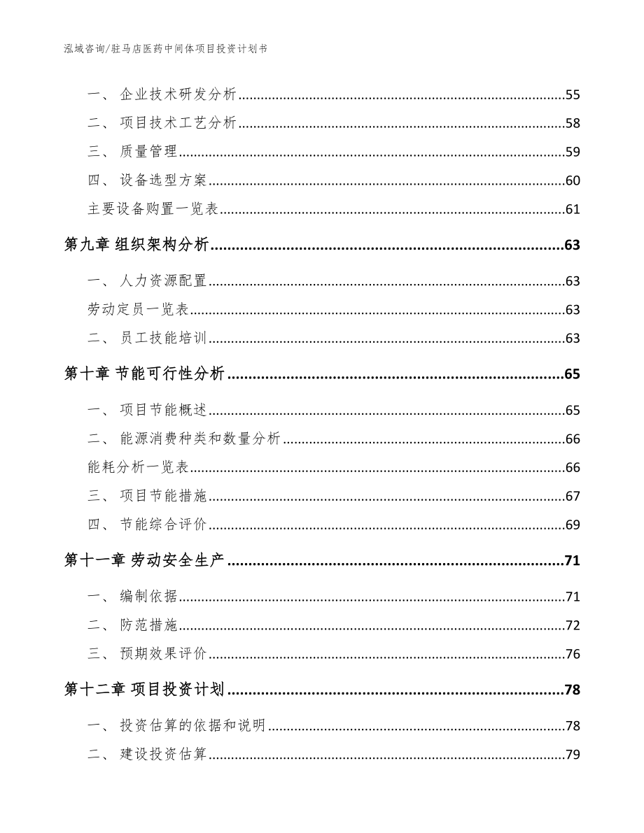 驻马店医药中间体项目投资计划书【模板】_第4页