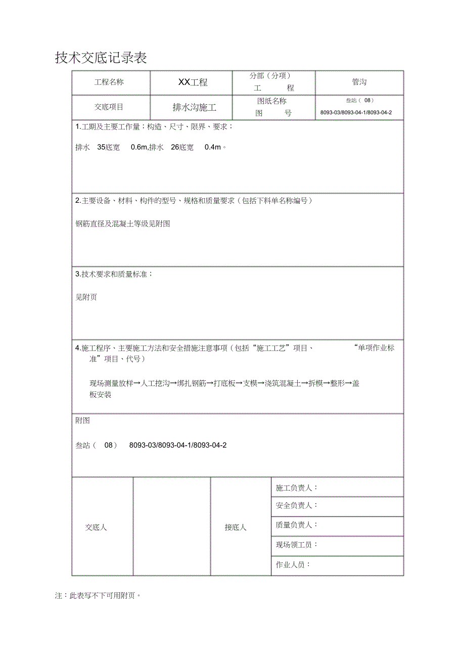 排水沟施工技术交底（完整版）_第1页