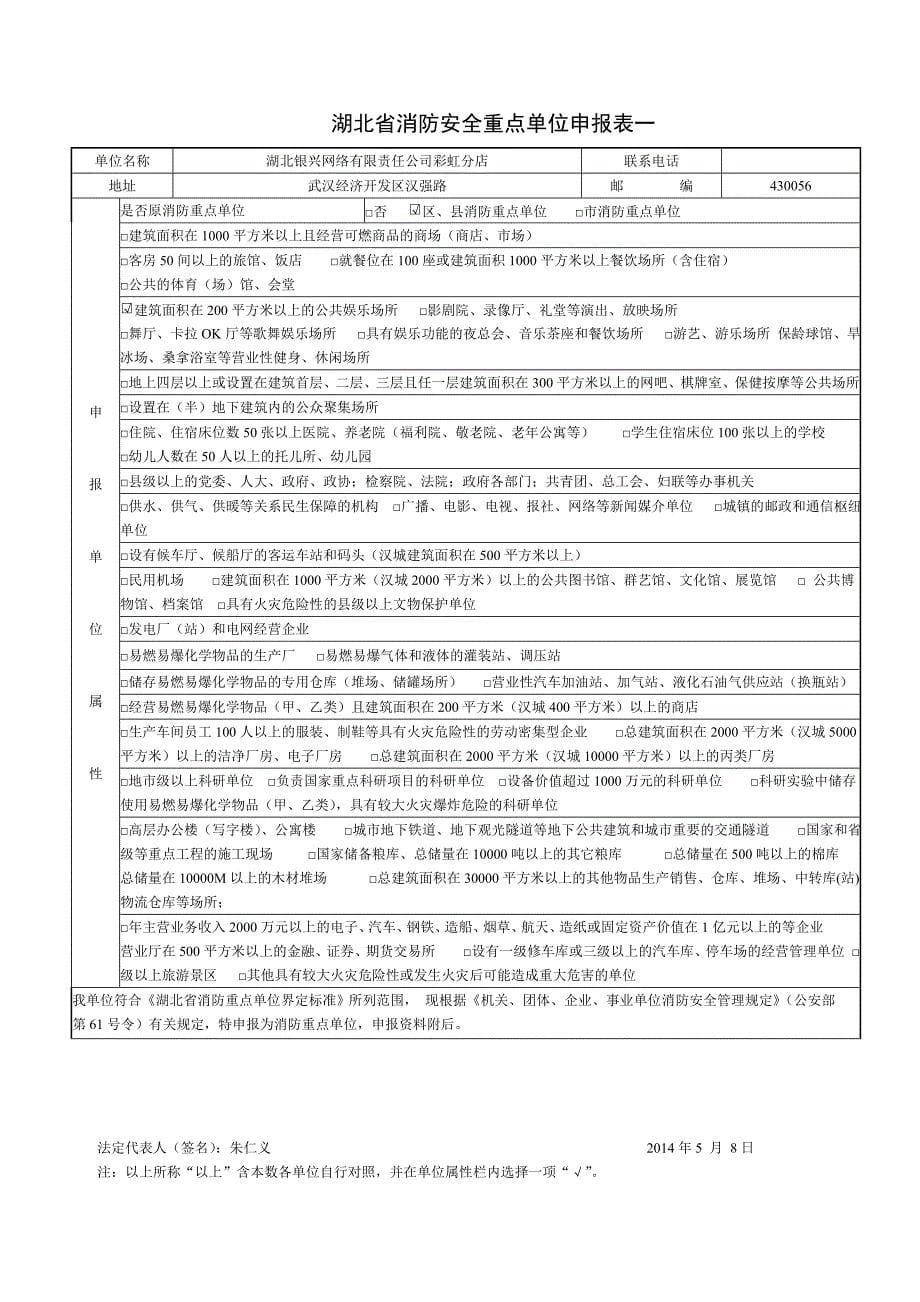 消防安全重点单位档案彩虹网吧_第5页