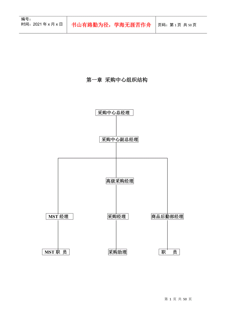 采购中心组织结构和基本要求_第1页