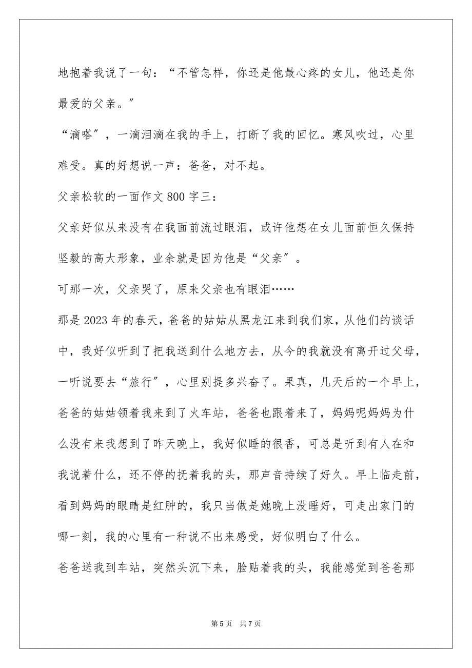 2023父亲柔软的一面作文800字范文.docx_第5页