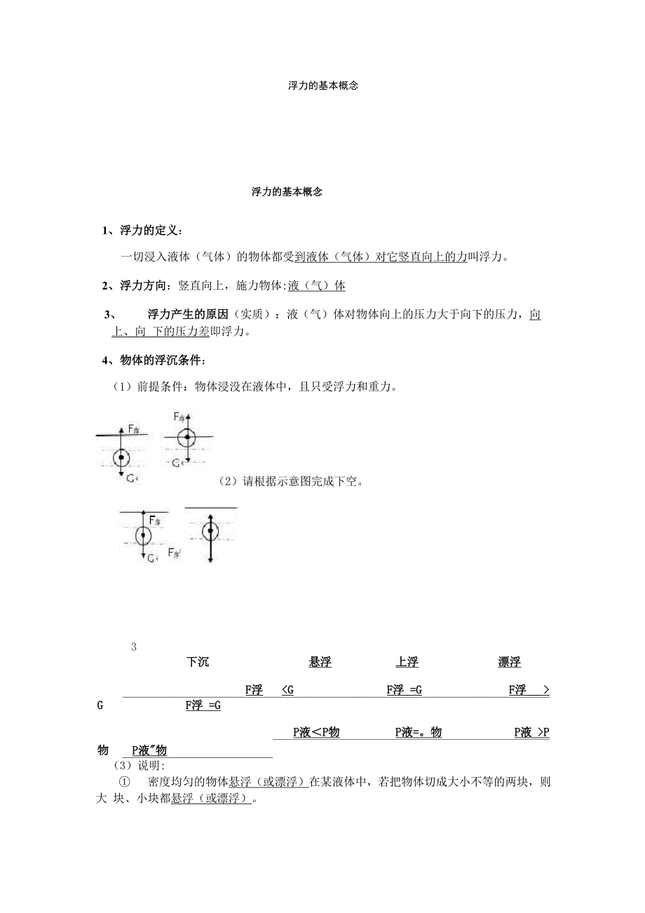 浮力的基本概念_第1页