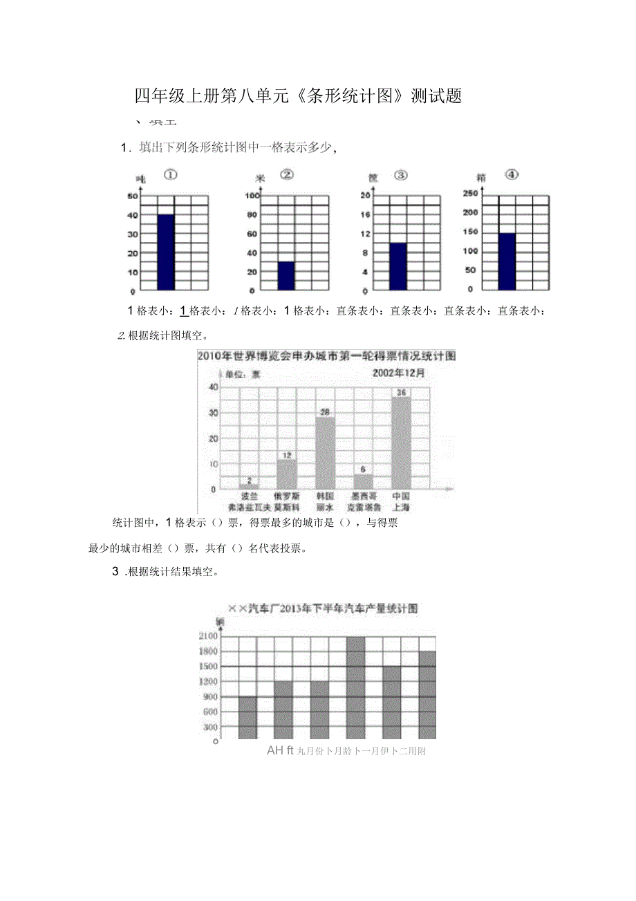 条形统计图测试题(卷)_第1页