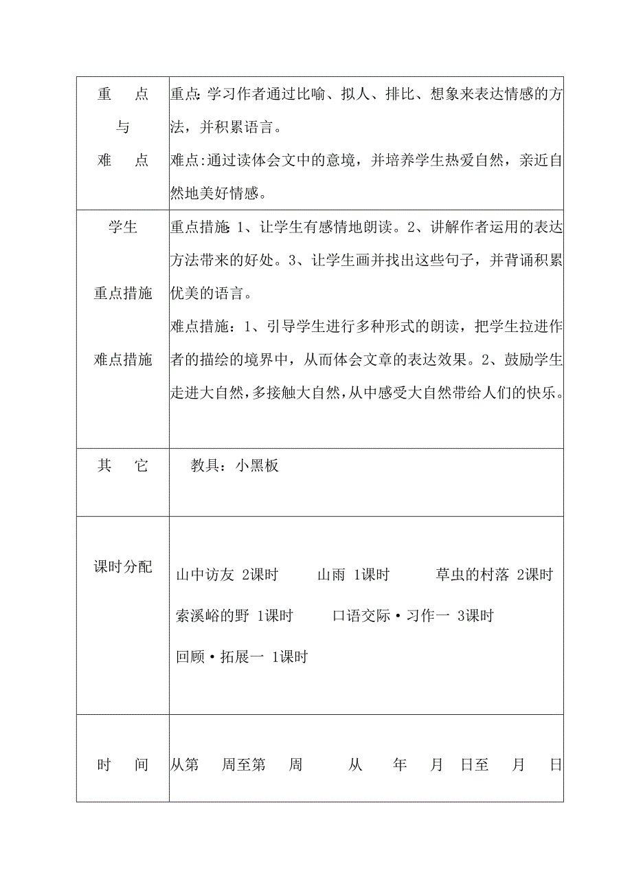 (完整word版)人教版小学六年级语文上册单元集体备课.doc_第2页