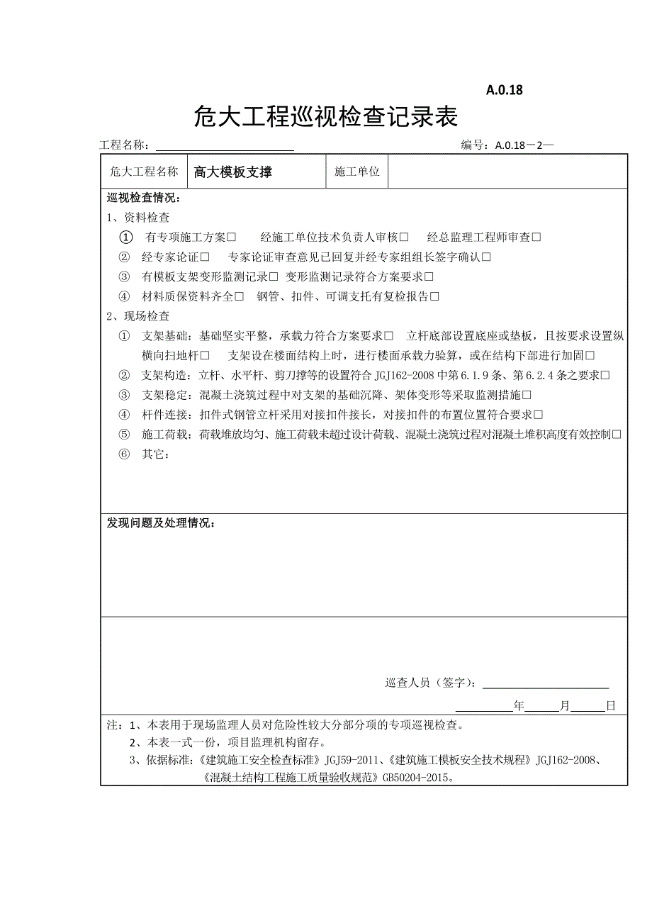 危大工程巡视检查记录_第2页