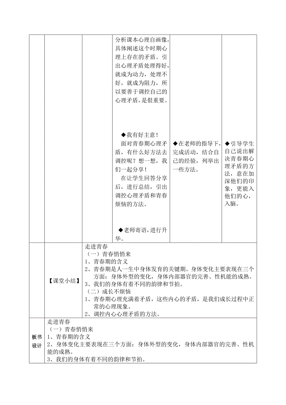 七上第四课第一框《走进青春》.doc_第4页