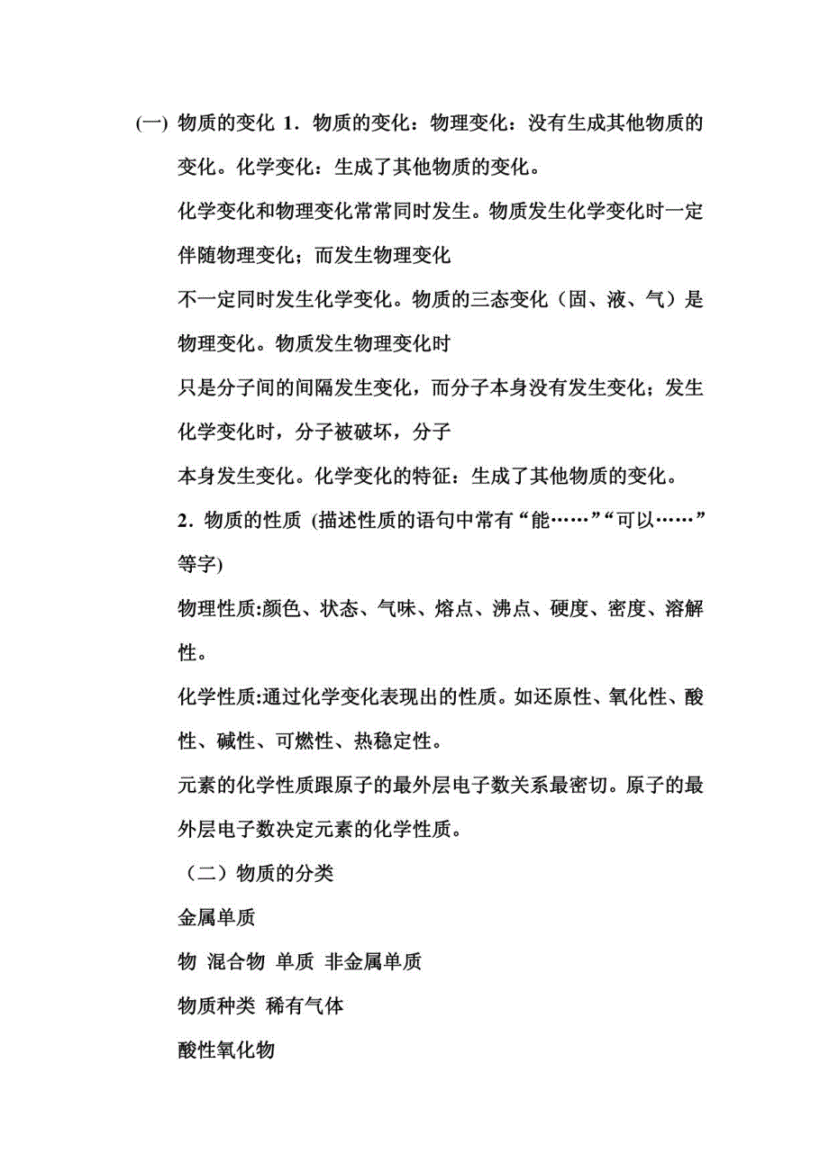 初三化学知识总结_第1页