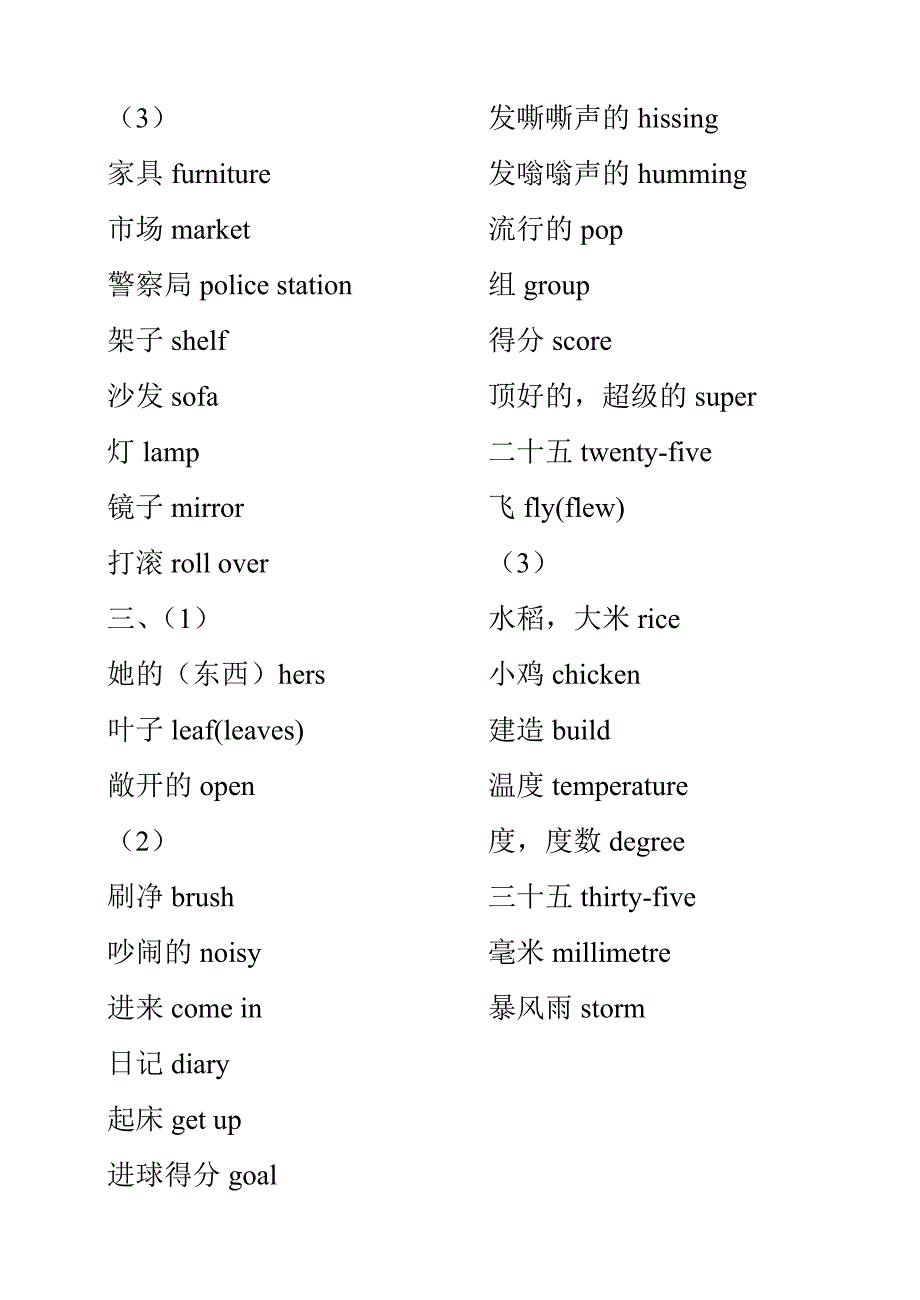 五年级下册单词、课文中译英(上海版牛津英语)_第3页