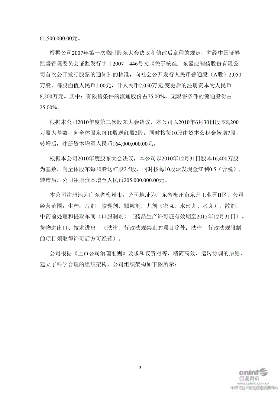 嘉应制药董事会关于公司内部控制的自我评价报告_第3页