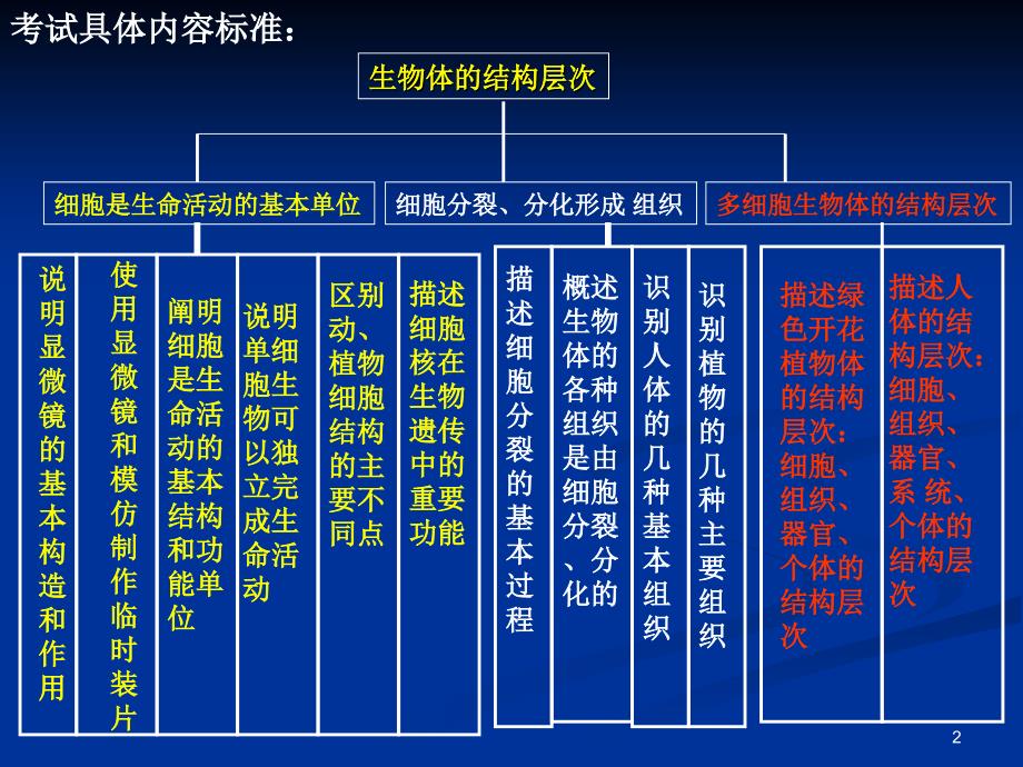 生物生物体的结构层次复习课件_第2页