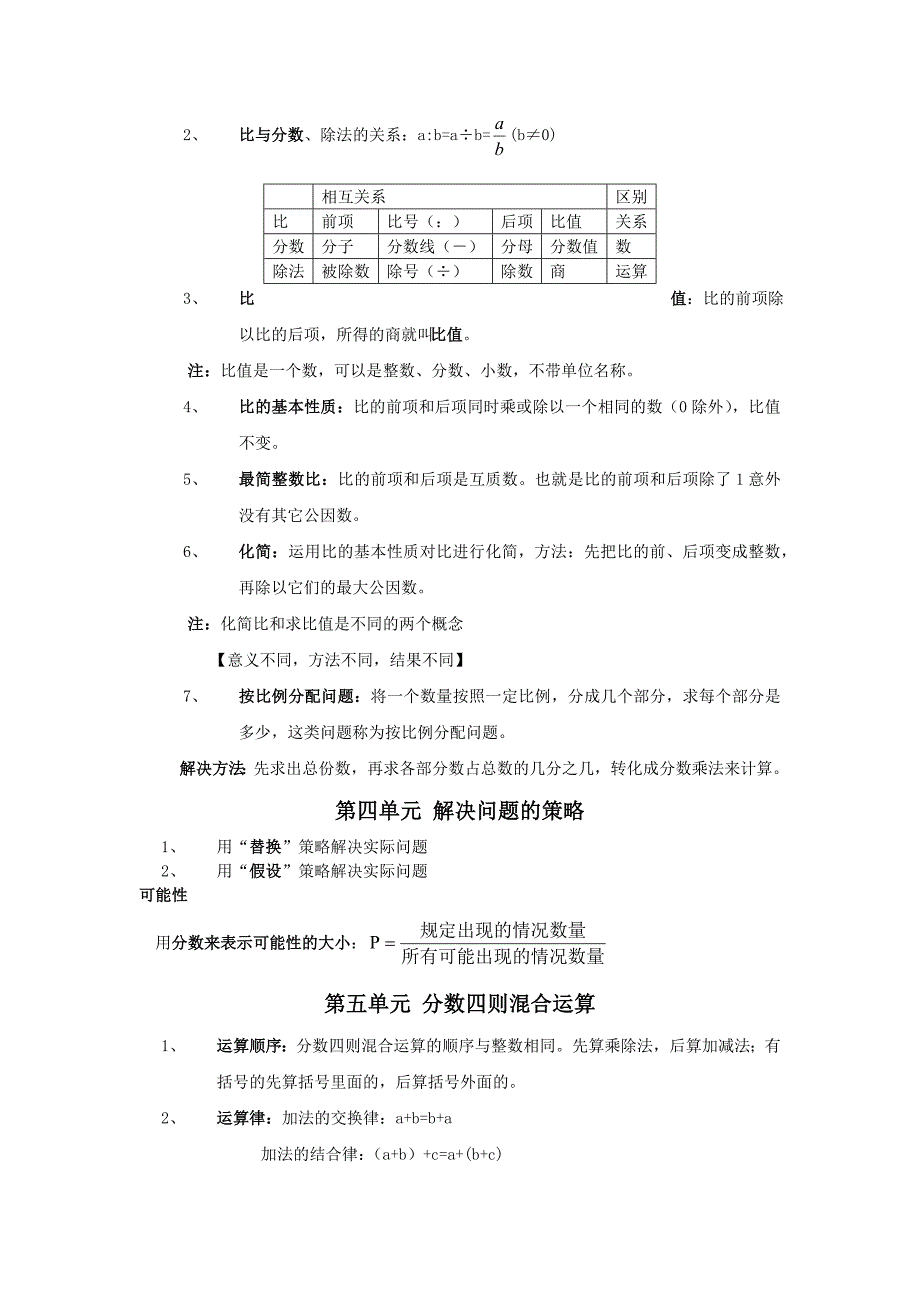 2023年苏教版小学六年级数学上册知识点_第3页