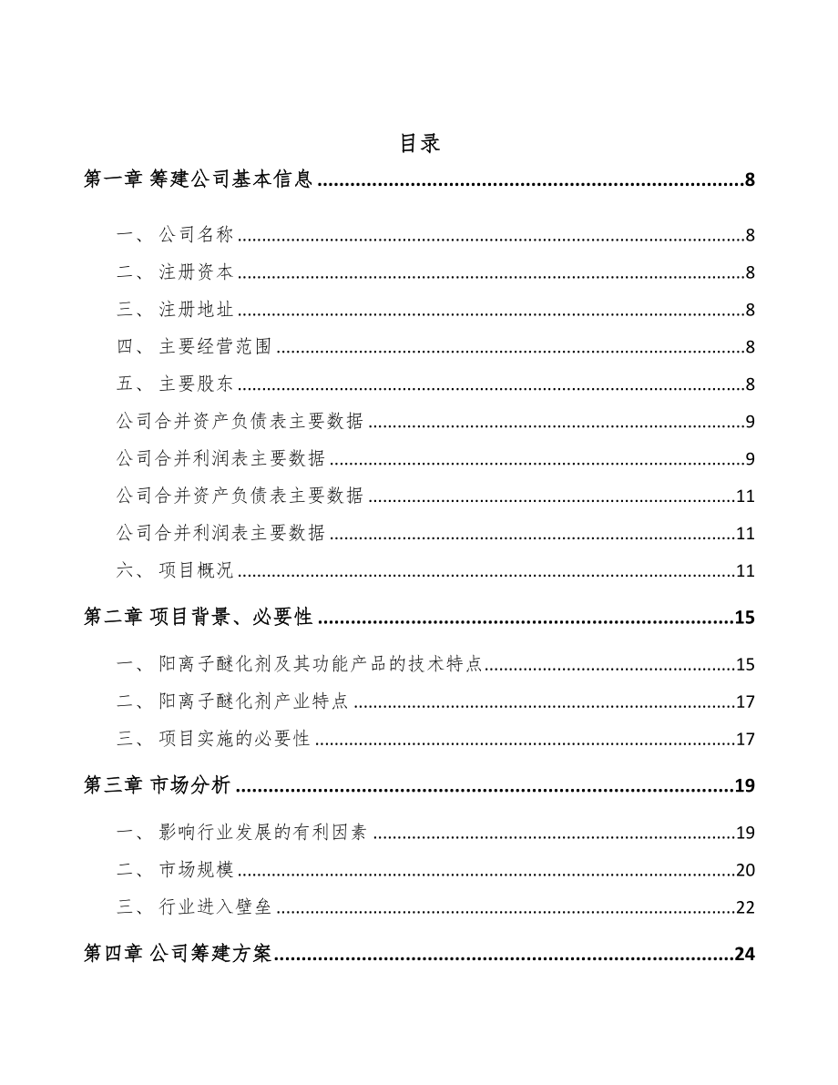 遵义关于成立醚化剂公司可行性研究报告(DOC 77页)_第2页