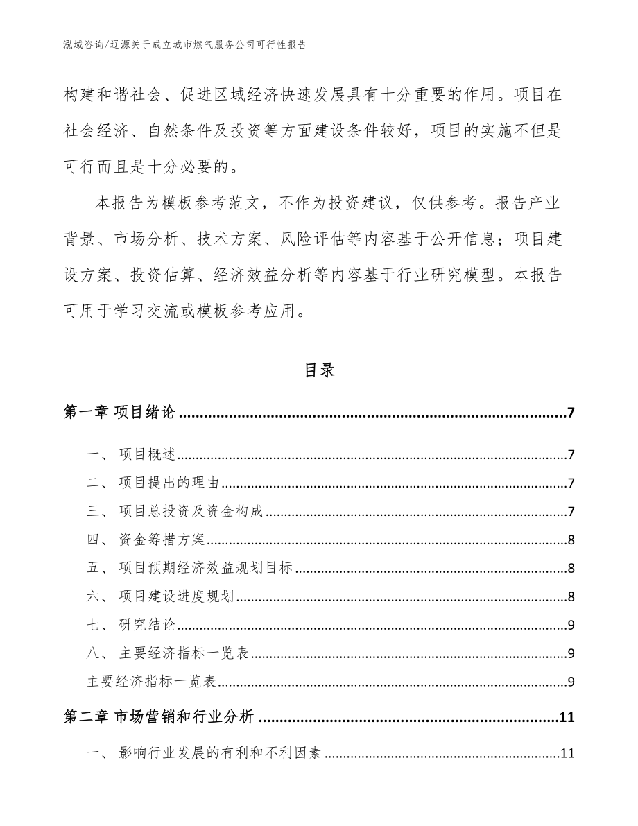 辽源关于成立城市燃气服务公司可行性报告范文_第2页