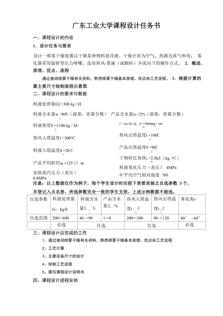 喷雾干燥器设计计算_第1页