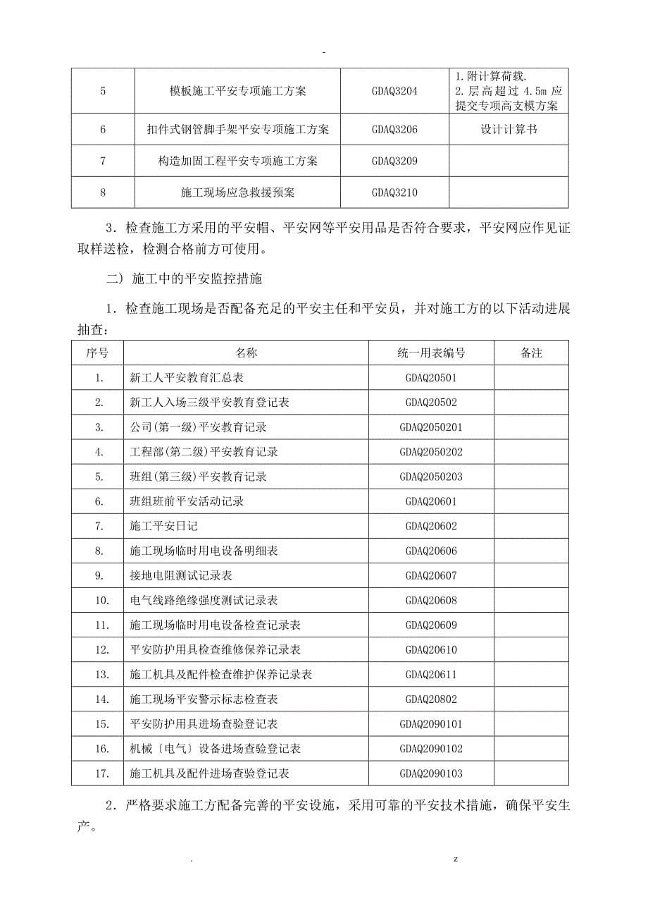 农民工博物馆安全生产监理实施细则_第5页