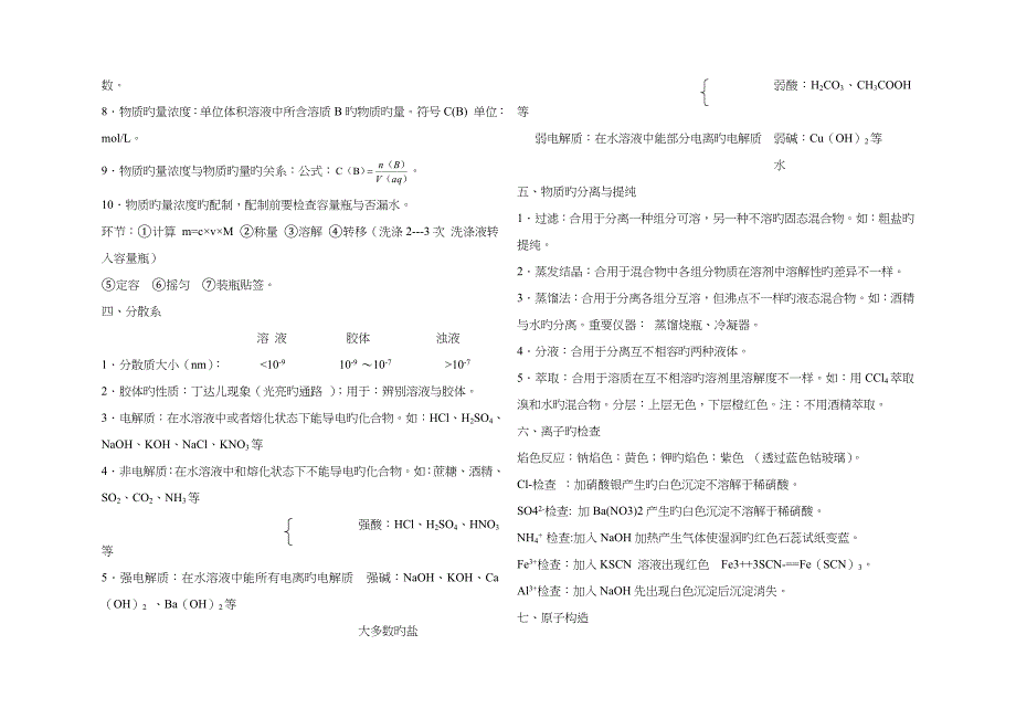 2022年化学学业水平考试复习全套.doc_第2页