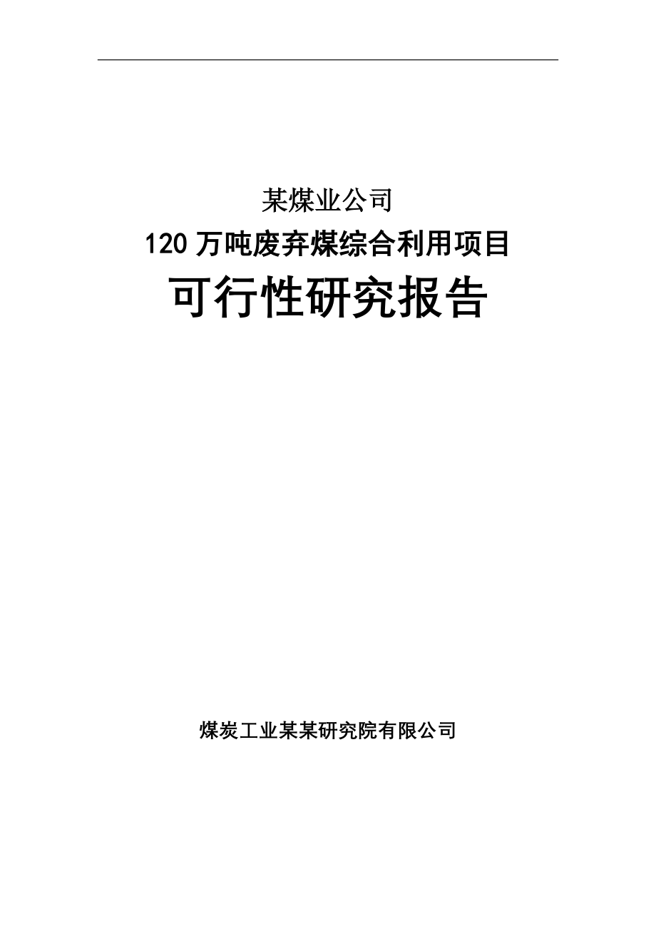 公司120万吨废弃煤综合利用项目可行性研究报告(word-优秀甲级资质可行性研究报告)_第2页