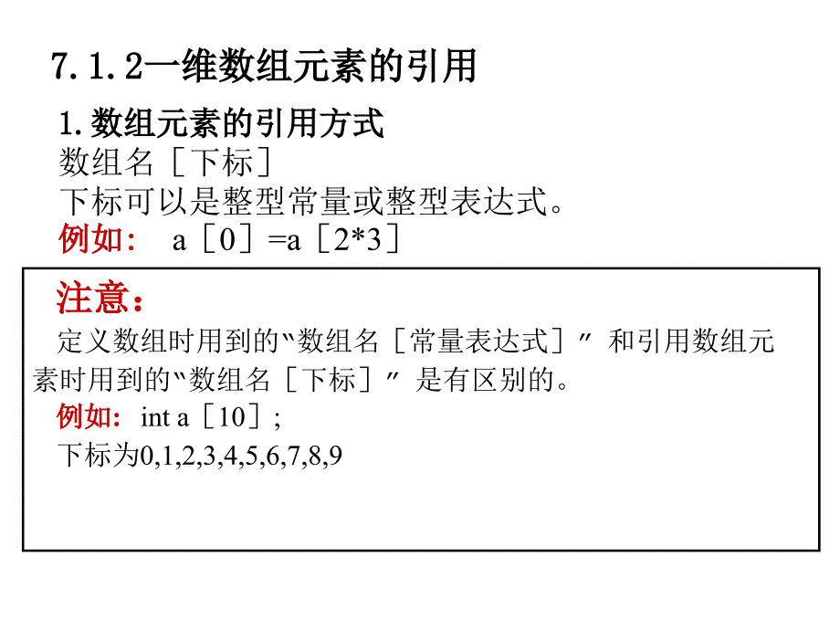 C语言入门学习C第7章_数组课件_第4页