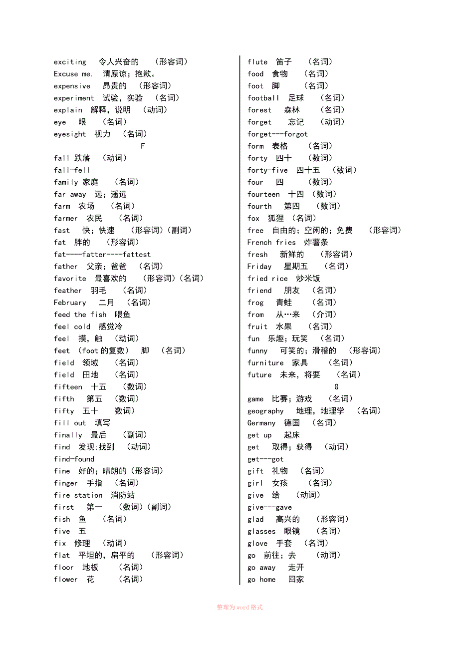 小学英语单词汇总_第4页