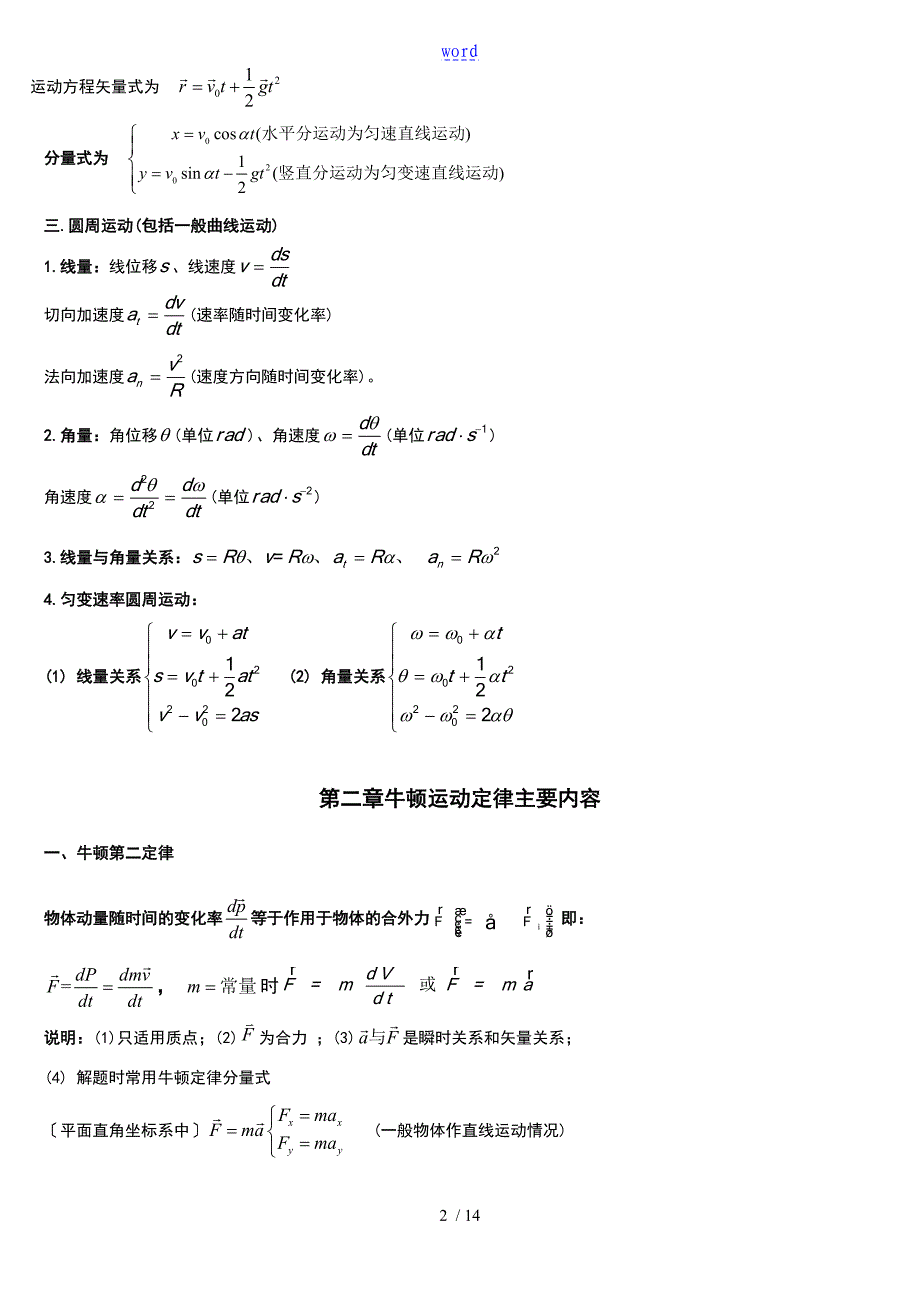 大学物理知识点总结材料_第2页