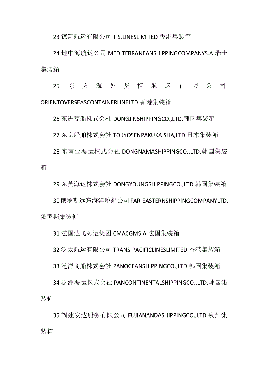 世界所有知名船务公司_第3页