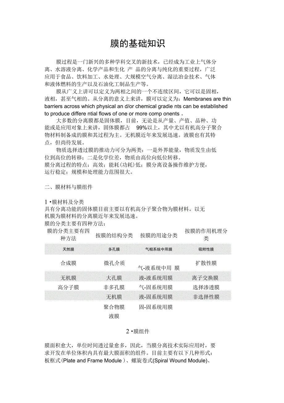 膜的基础知识_第1页