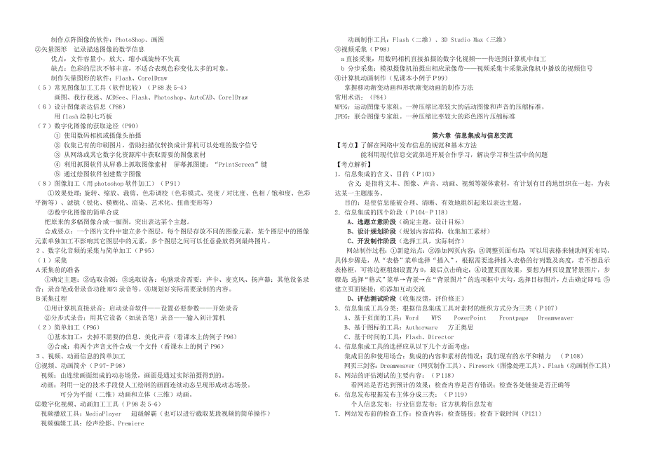 高一信息技术必修模块复习提纲_第4页