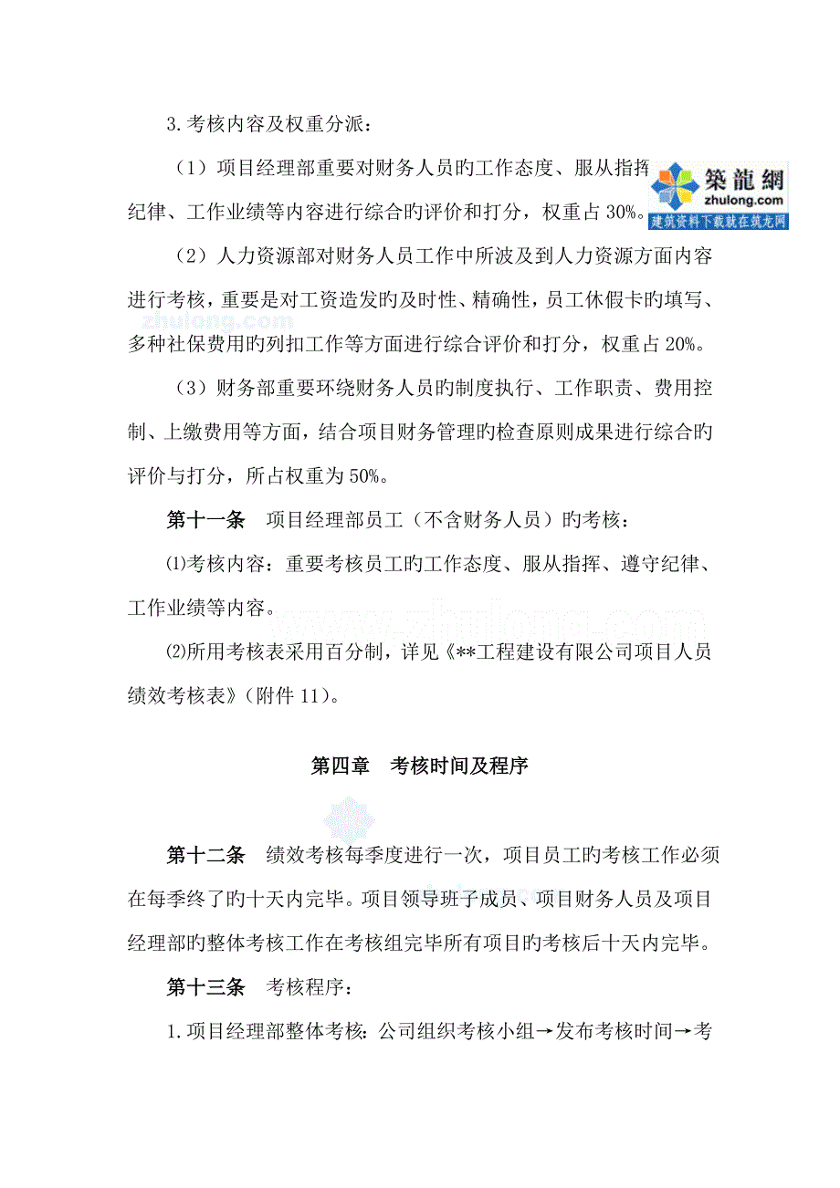 公司专项项目管理绩效考评实施标准细则附考核表_第4页