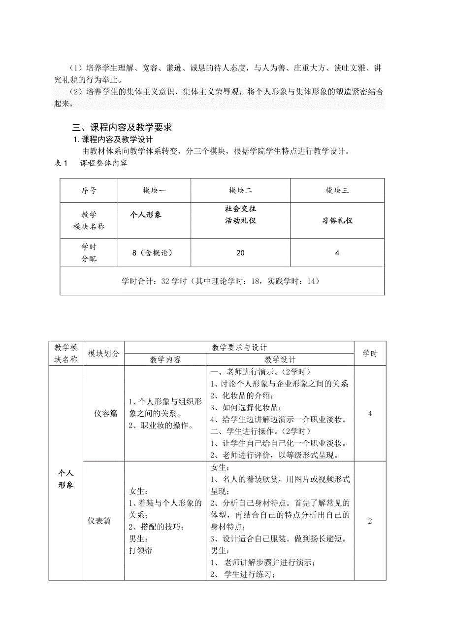 社交礼仪课程标准_第3页