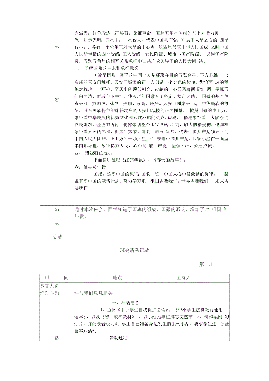 班会课活动记录文本_第5页