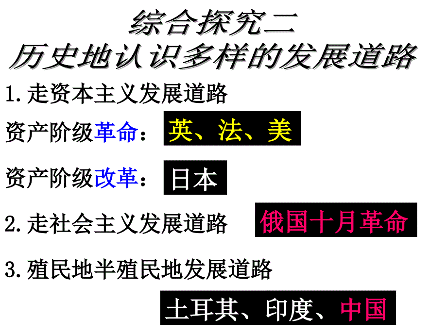 第二单元《综合探究二历史地认识多样的发展道路》_第2页