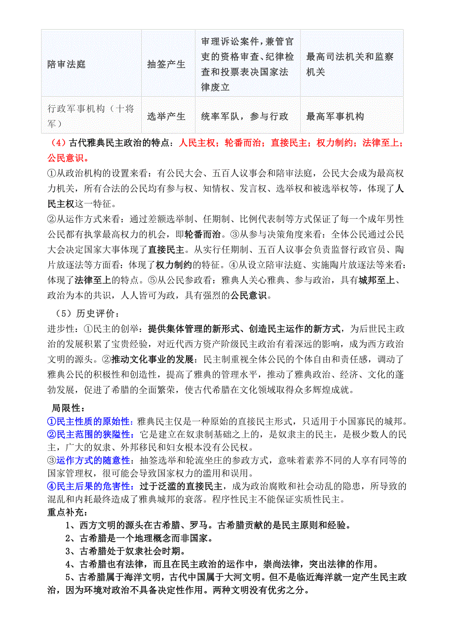 第二单元古代希腊罗马的政治制度知识点总结- 高三历史一轮复习.docx_第3页