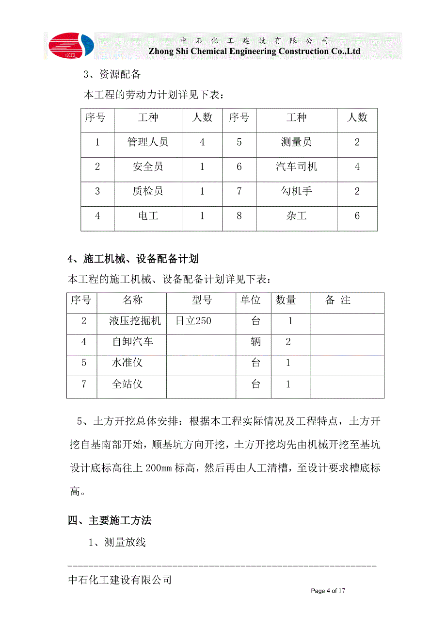 气体和压缩空气干燥项目基槽开挖方案_第4页