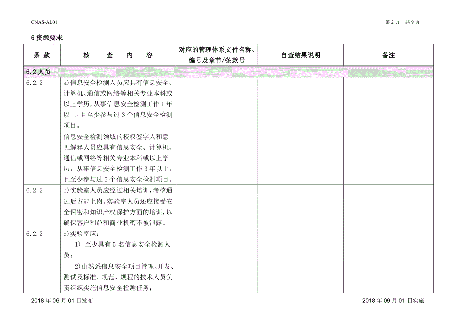 CNAS-CL01-A020：2018（信息安全）_第2页