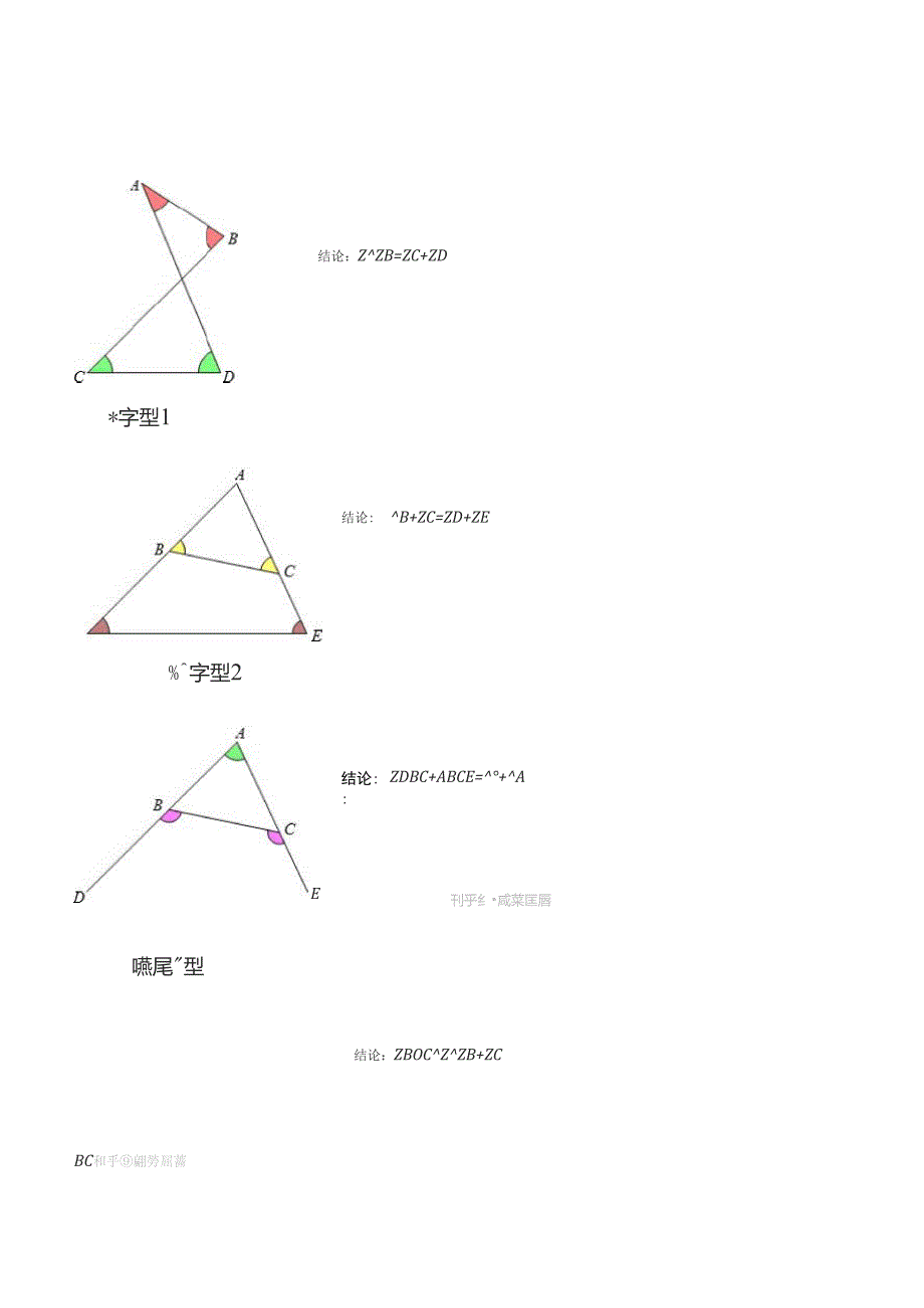 初中数学几何模型——倒角模型大全_第1页