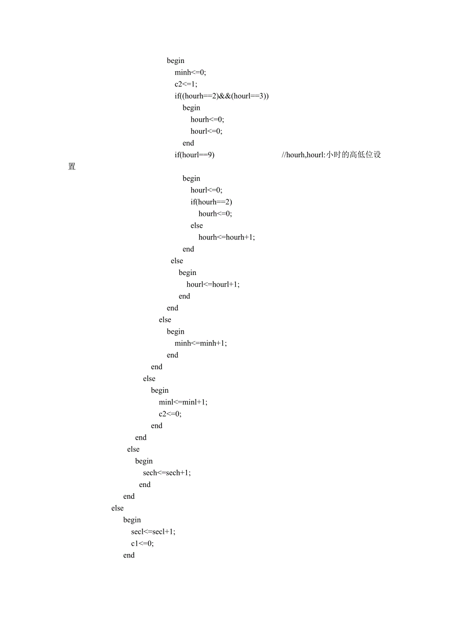 veriloghdl电子时钟实验报告_第3页